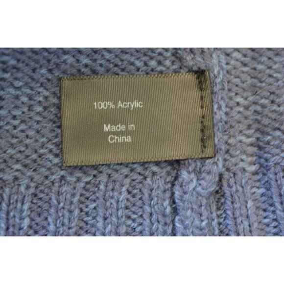 Lane Bryant Blue Long Sleeve Open Front Shawl Collar Cardigan Sweater 14/16 - Picture 5 of 6